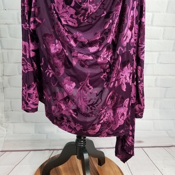 VT Luxe cowl wrap semi sheer cardigan size 3x - Picture 8 of 10